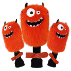 Orange Monster Golf Head Cover Set