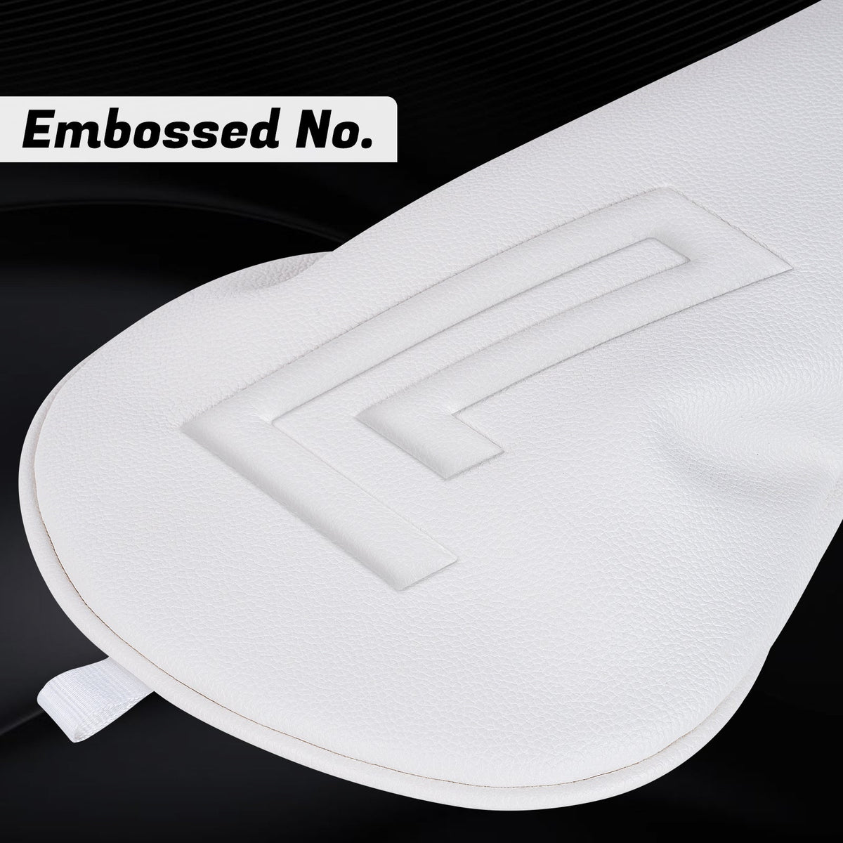 White 3D Embossed Leather Golf Head Covers