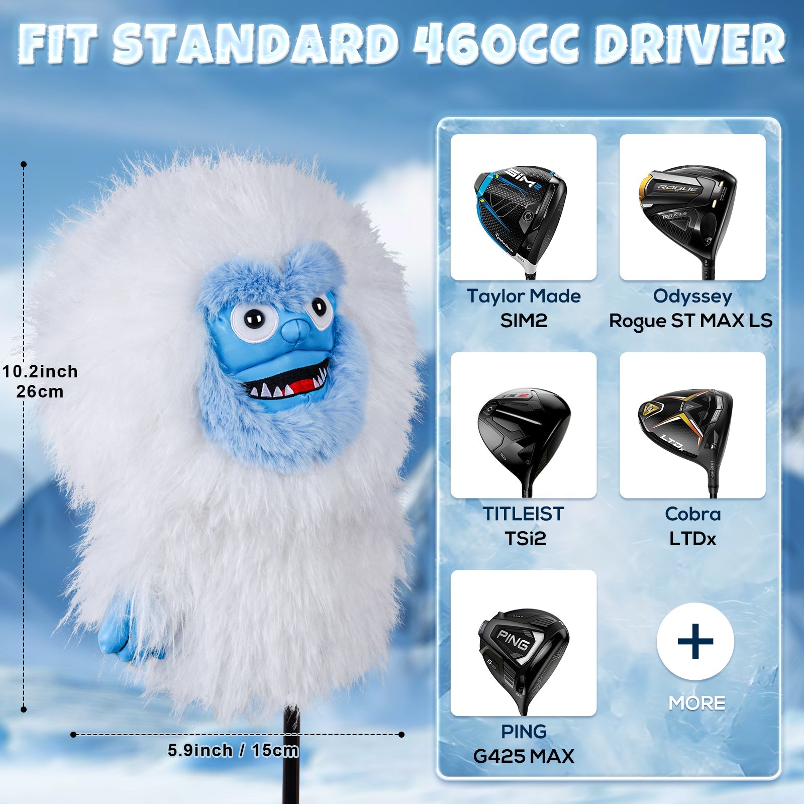 Abominable Snow Monster Plush Driver Cover