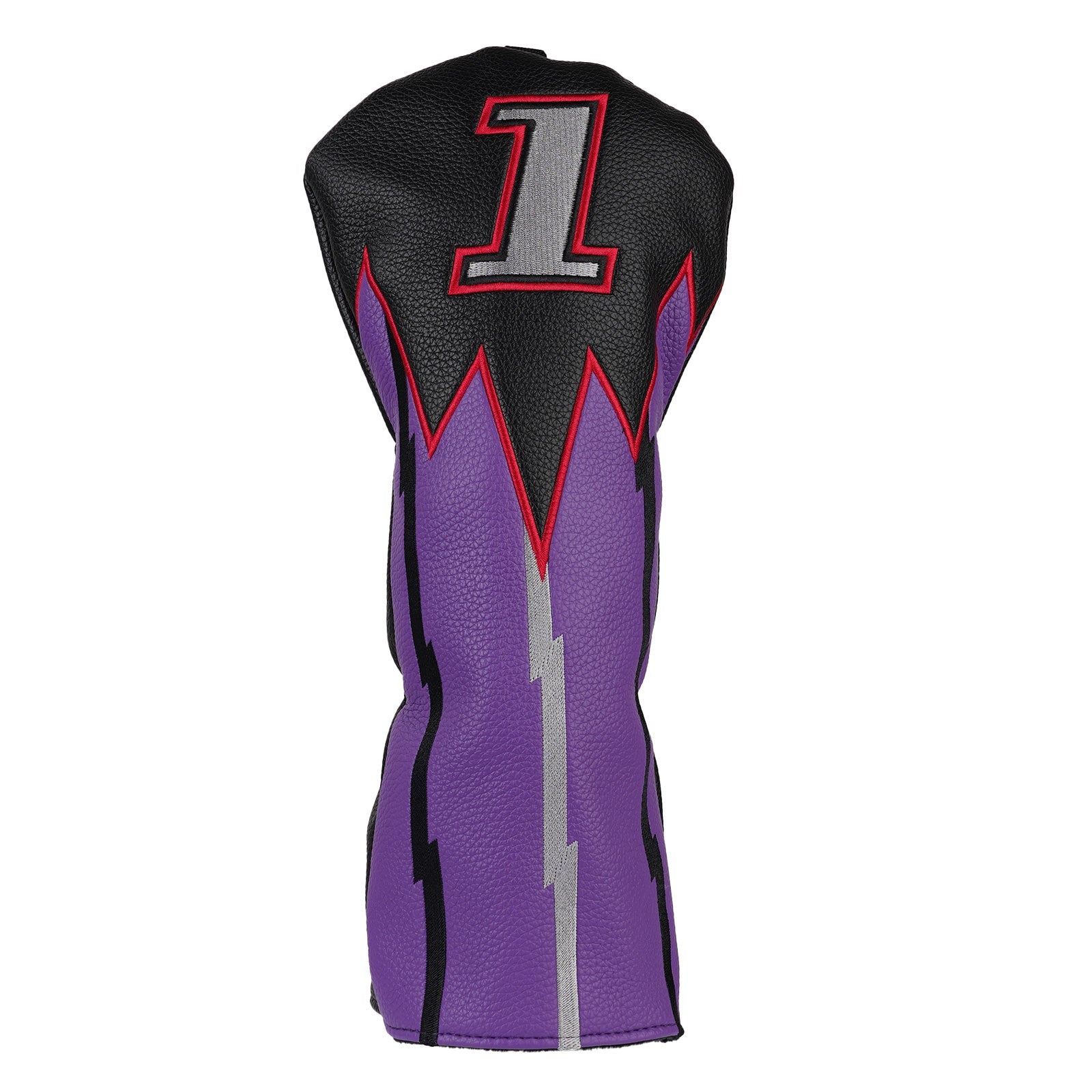 Black& Purple PU Driver Head Cover