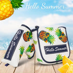 White Eyeglass&Pineapple Square Putter Head Cover