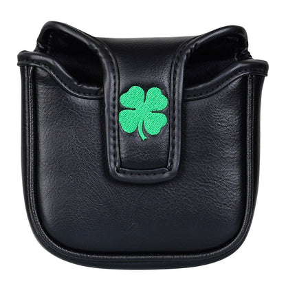 Black Green Luck Leaf Mallet Putter Head Cover