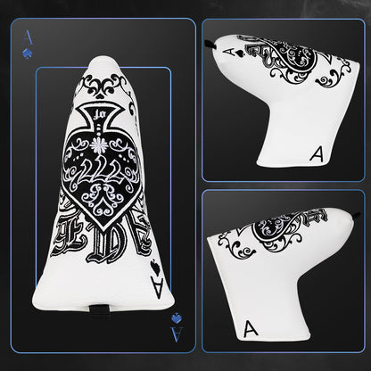 Spade Ace ♠ Golf Club Wood Headcover Set (Driver, Fairway, Utiliy/Hybrid)