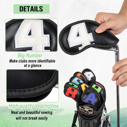Colorful Number Stitch Iron Cover 10pcs £¨4-9,P,A,S,X£©