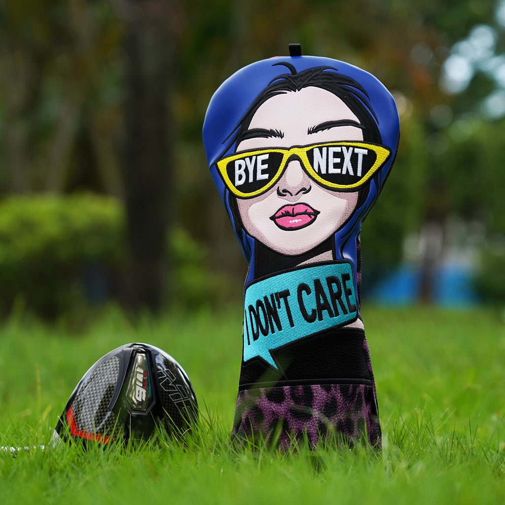 Leopard-print Lady with Sunglasses Driver Golf Headcover