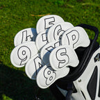 White PU Black Stitch iron 10pcs£¨4-9,P,A,S,X)