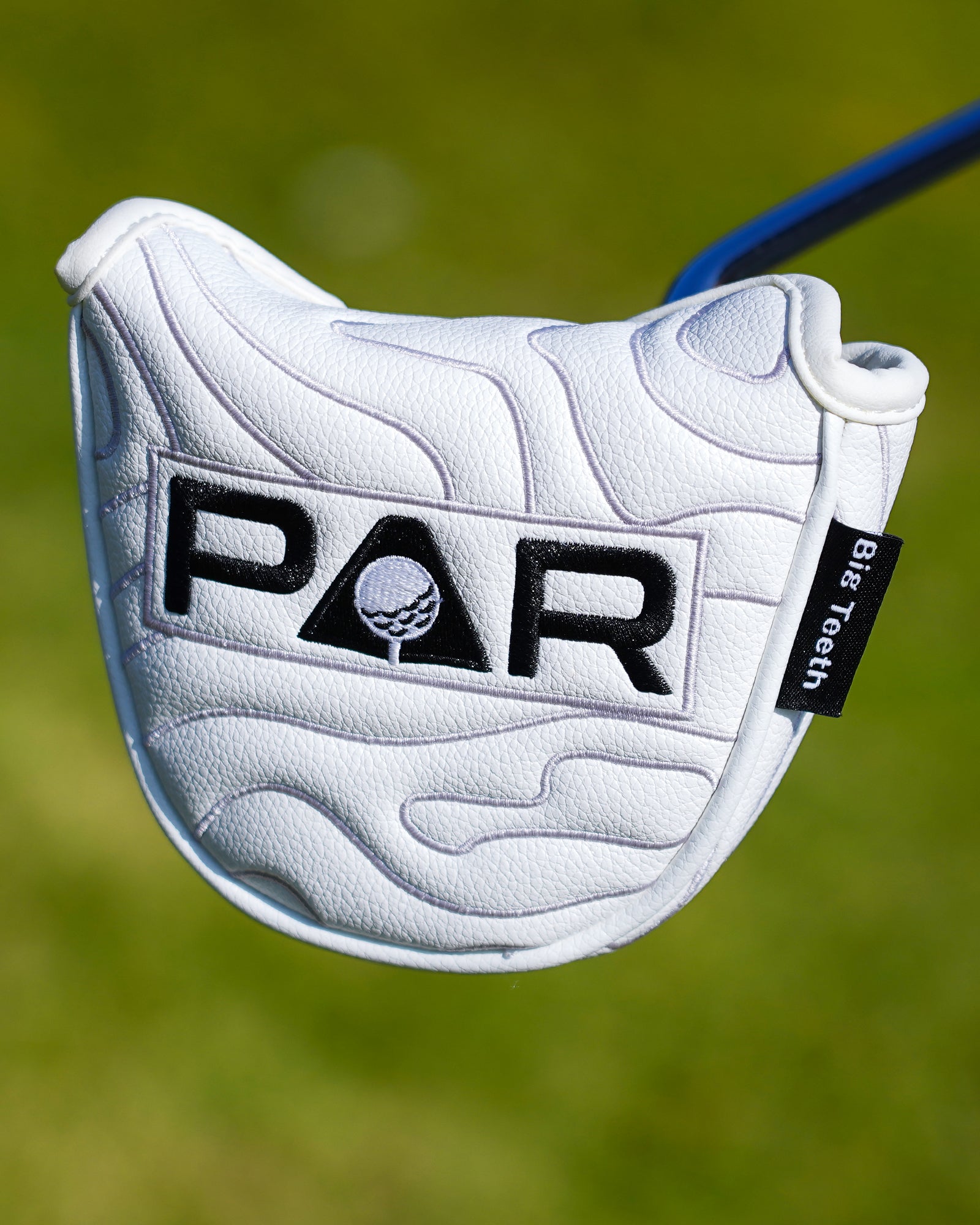 White Map Pattern PAR Patch Golf Headcover Set