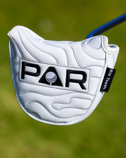 White Map Pattern PAR Patch Golf Headcover Set