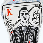 White PU King Driver Golf Head Cover