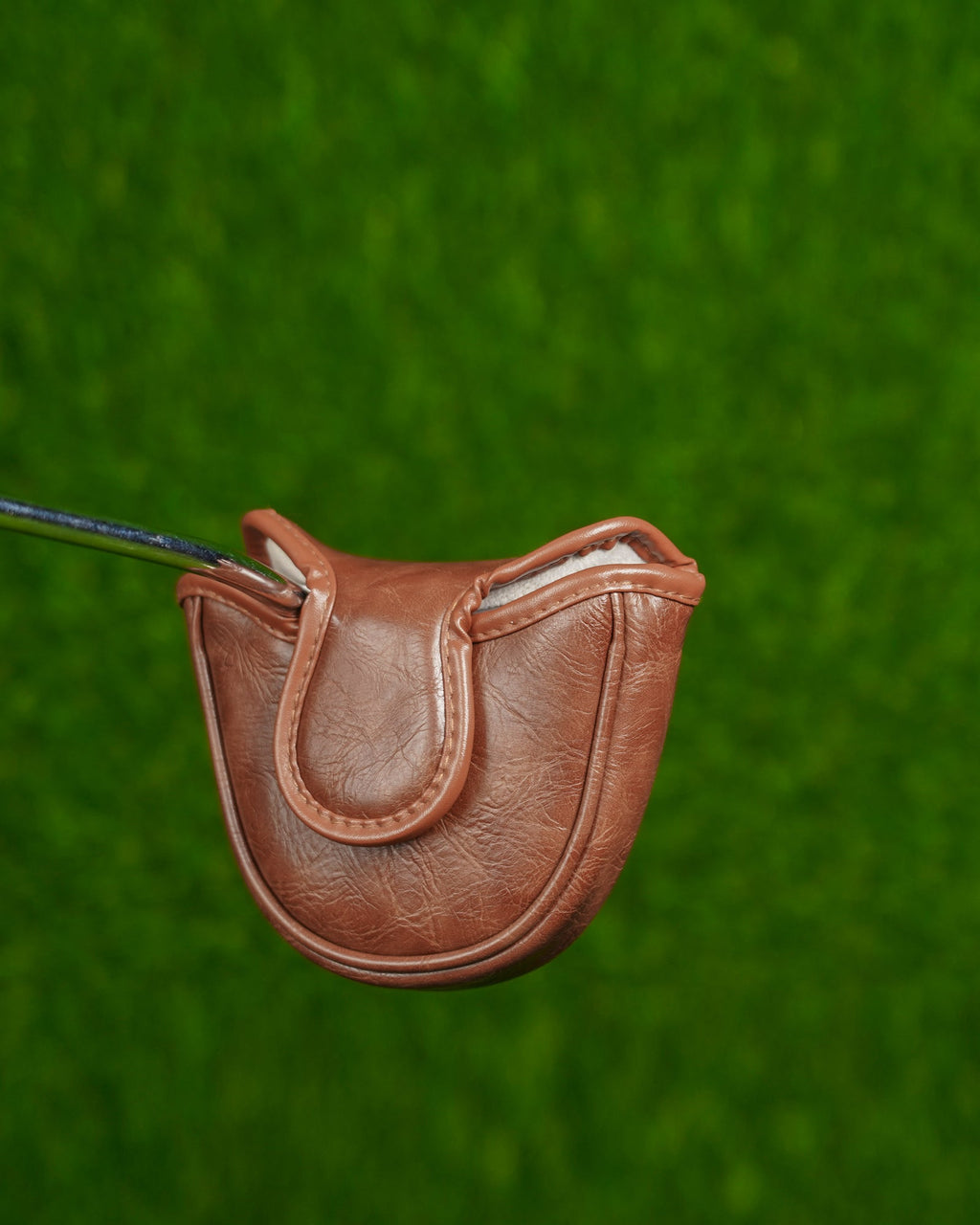 Brown PU Retro Putter Golf Headcover