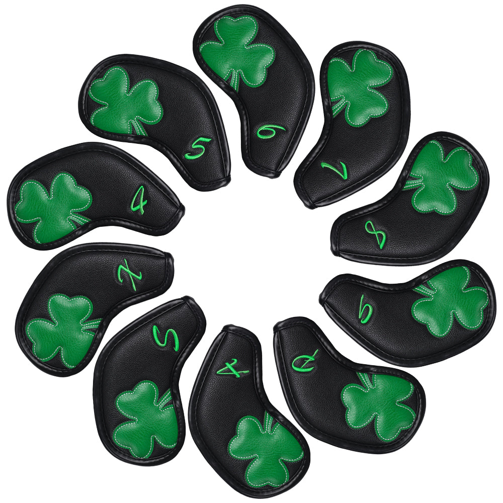 Green Clover Patch Iron Golf Head Cover