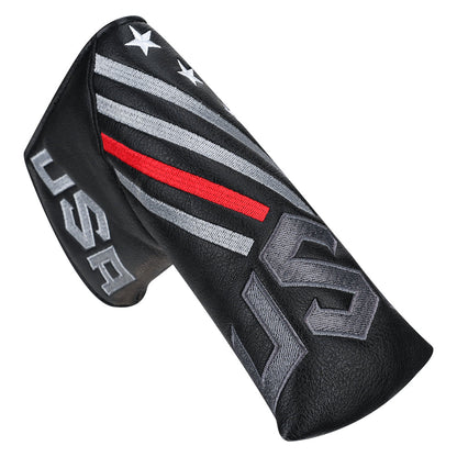 Black White Embroidered Star Golf Headocver Set