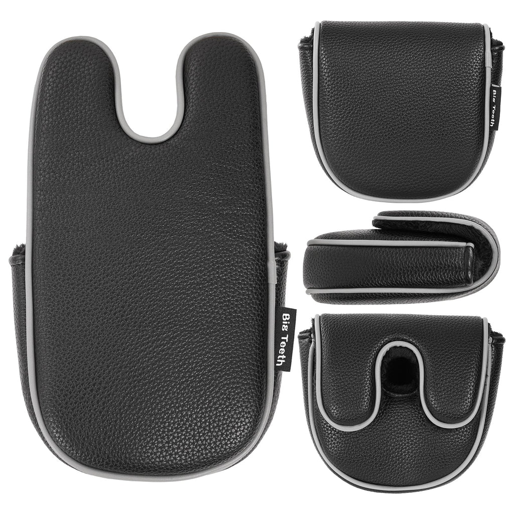 Black Large Litchi Pattern Binaural Ssquare Putter Headcover