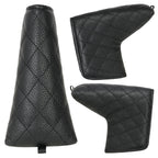 White Black Diamond Litchi Pattern Putter Headcover