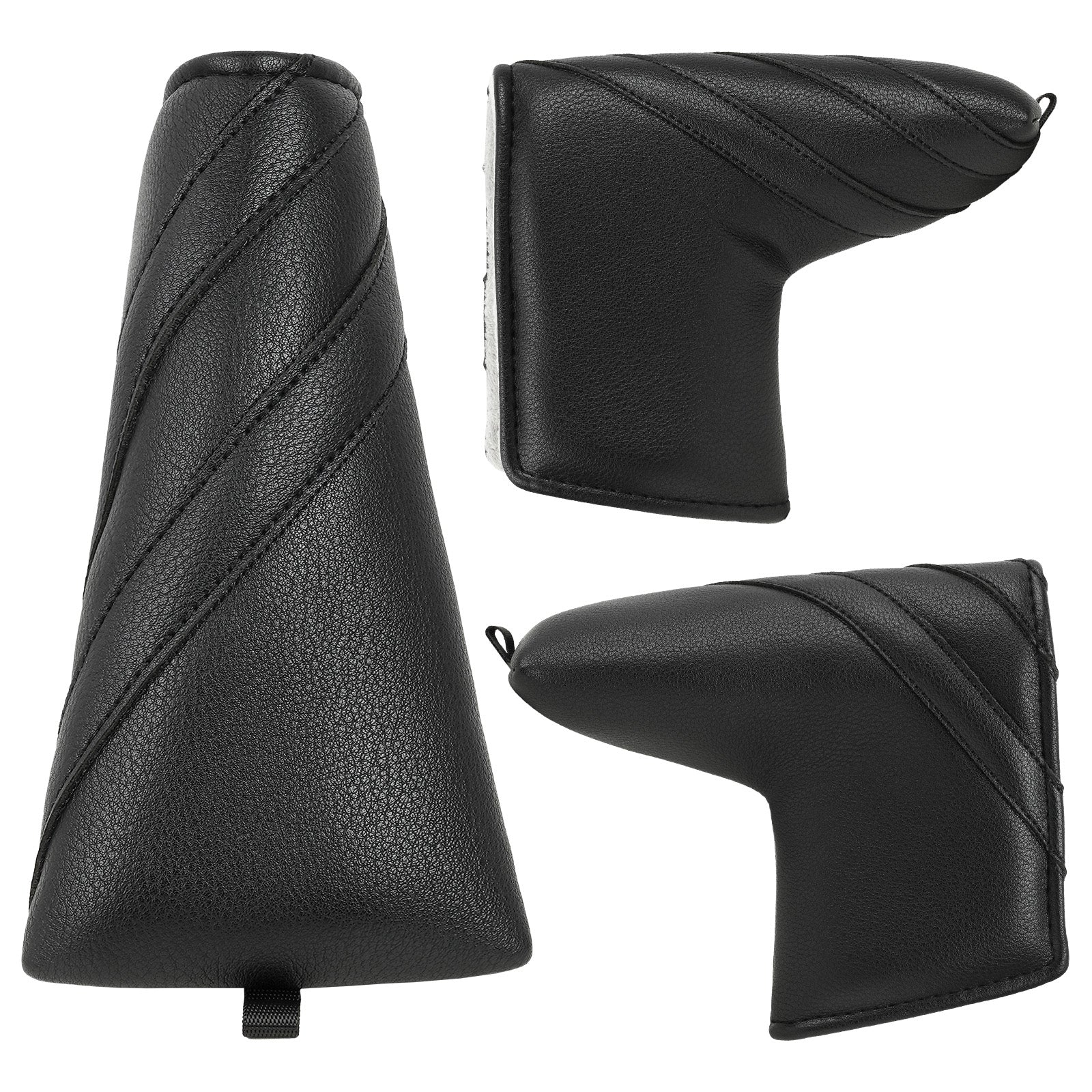 Black Strip PU Mallet Putter Head Cover