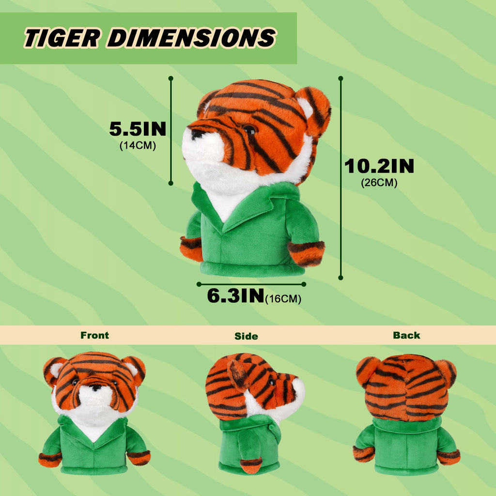 Green Cloth Tiger Animal Driver Head Cover