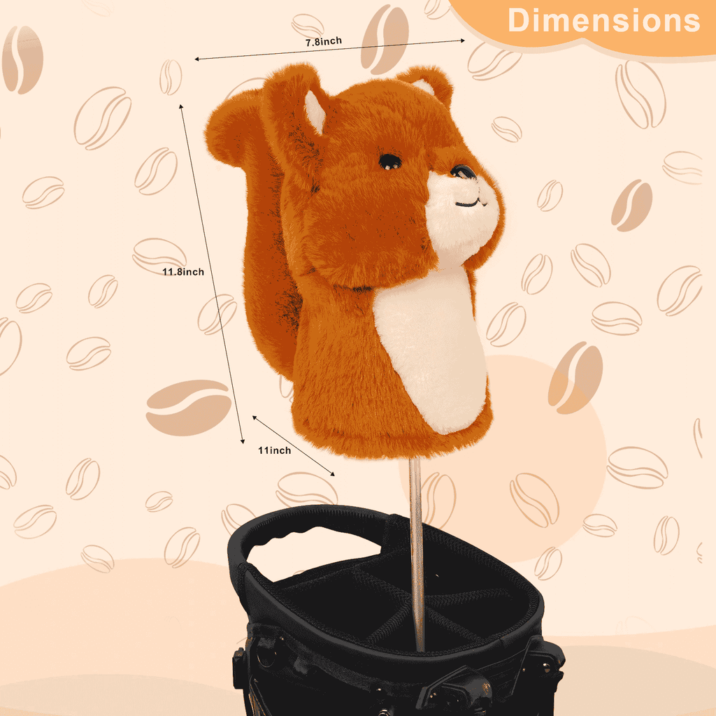 Squirrel Plush Golf Driver Head Cover