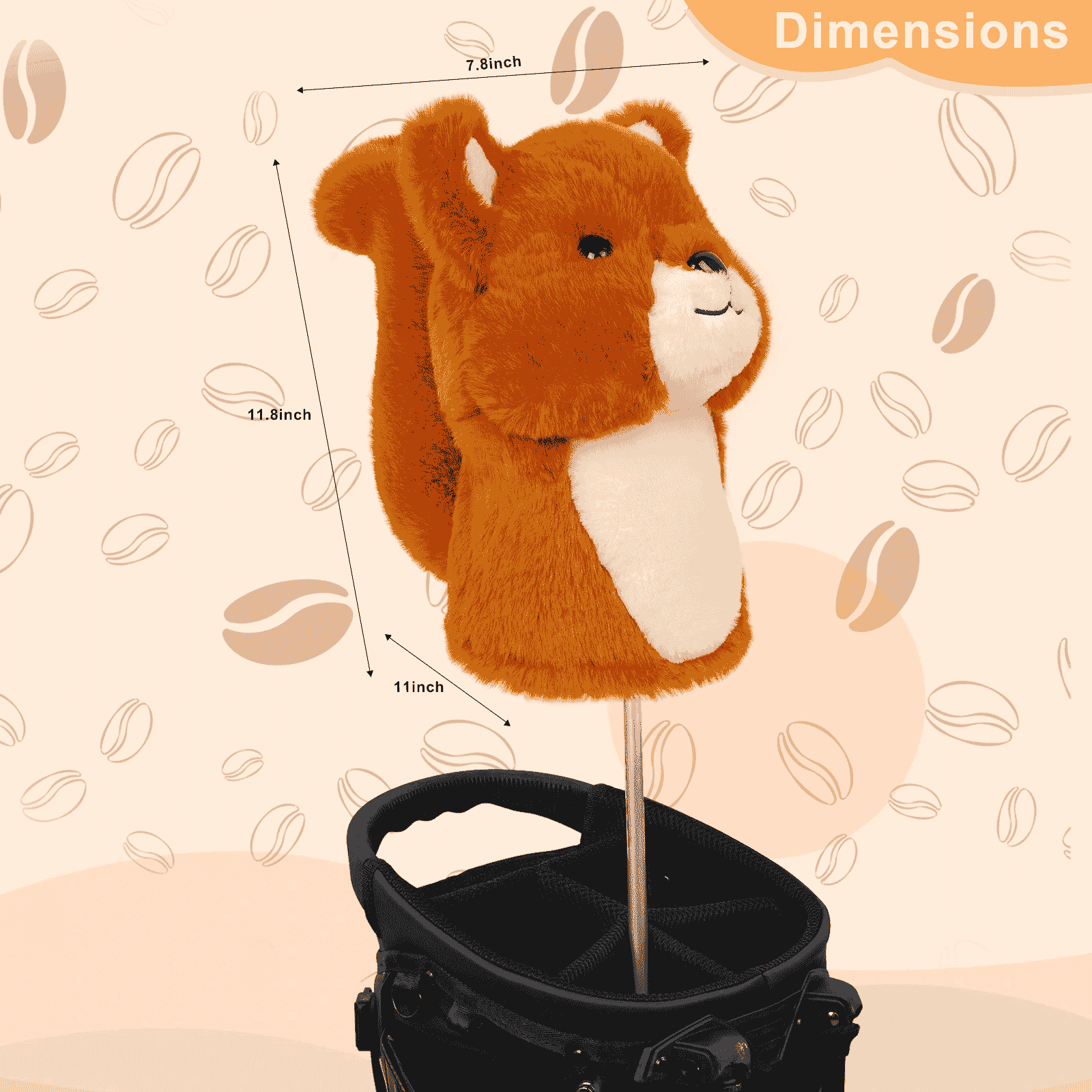 Squirrel Plush Golf Driver Head Cover