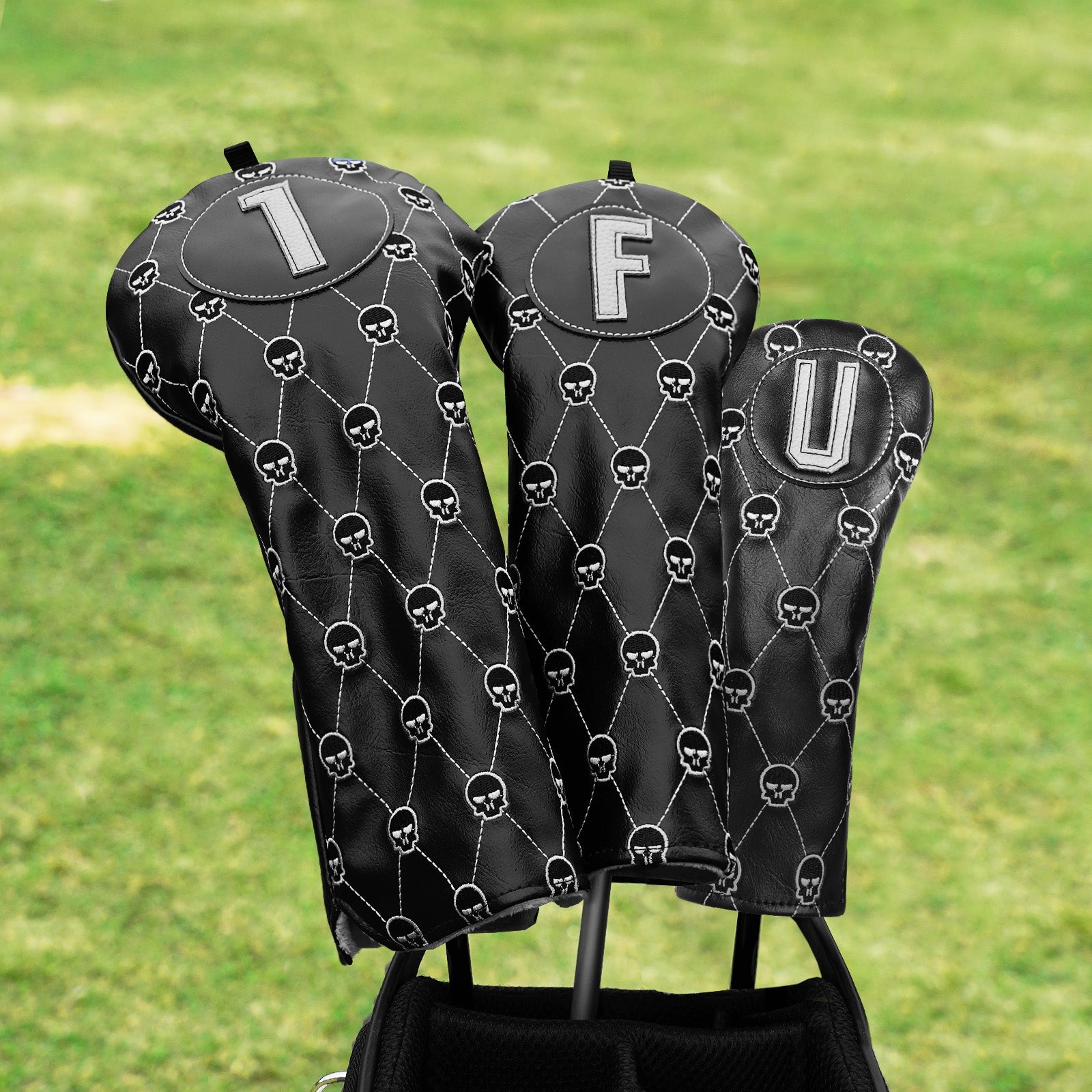 Black Skull Driver Head Cover Set