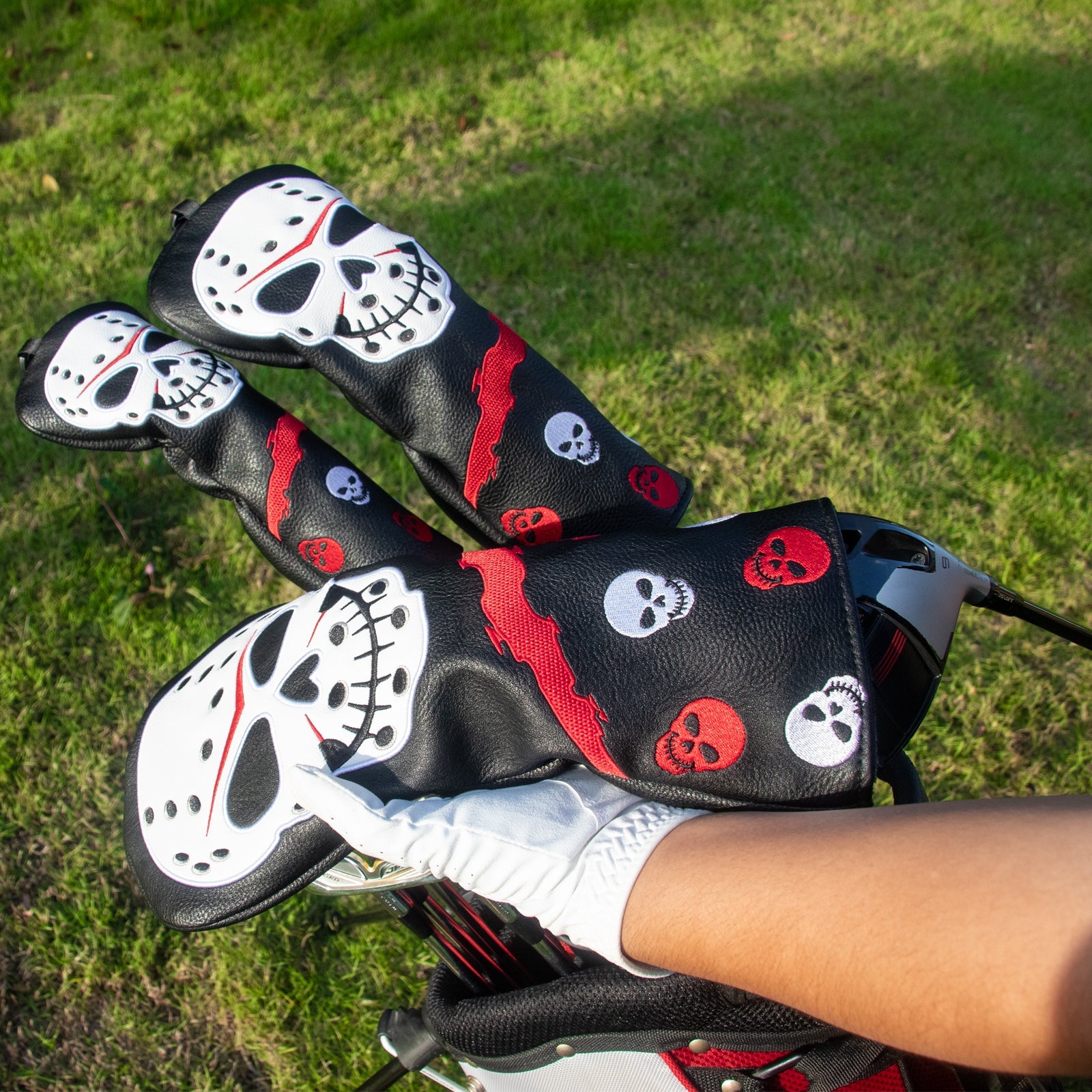 Skull Mask Wood Head Cover Set