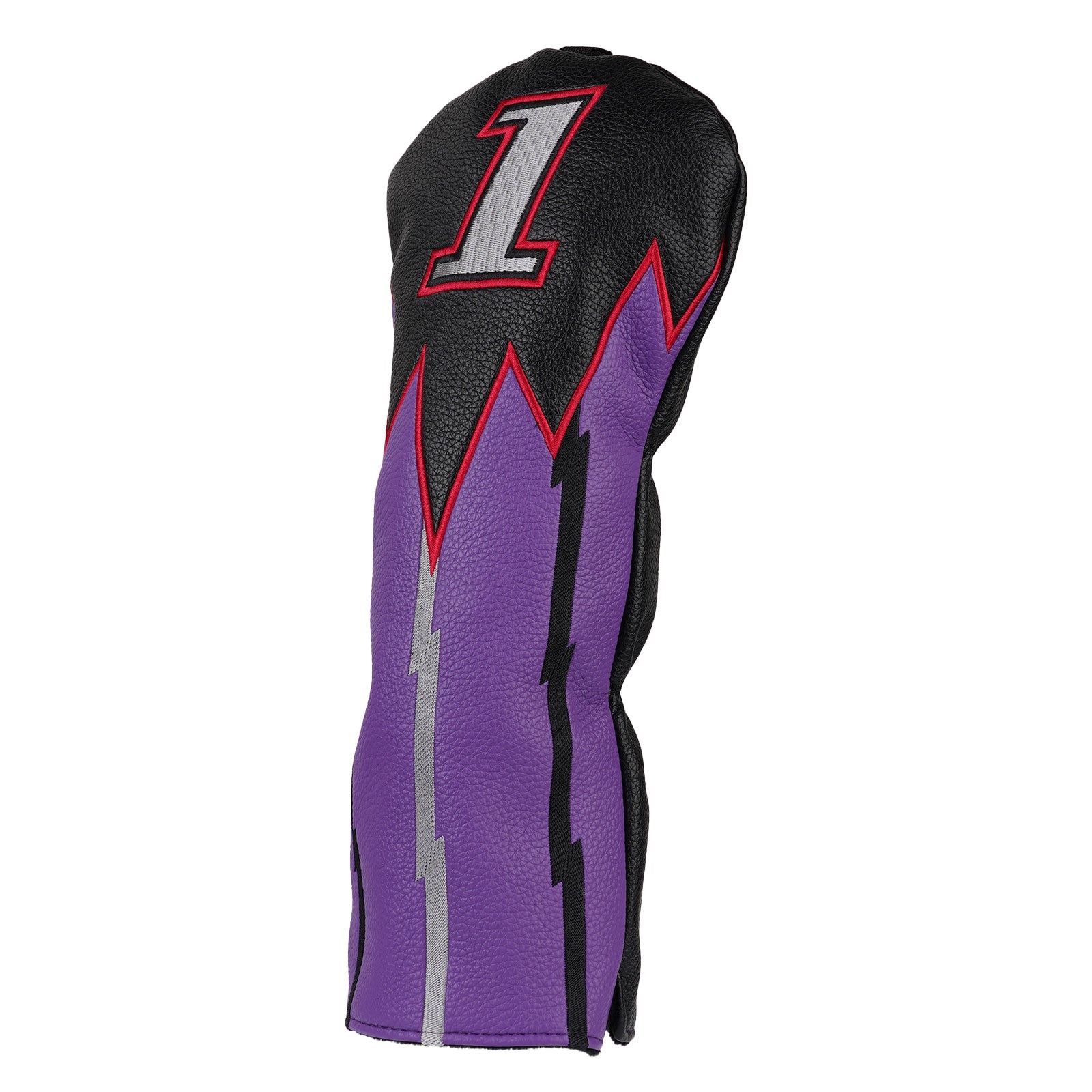 Black& Purple PU Driver Head Cover
