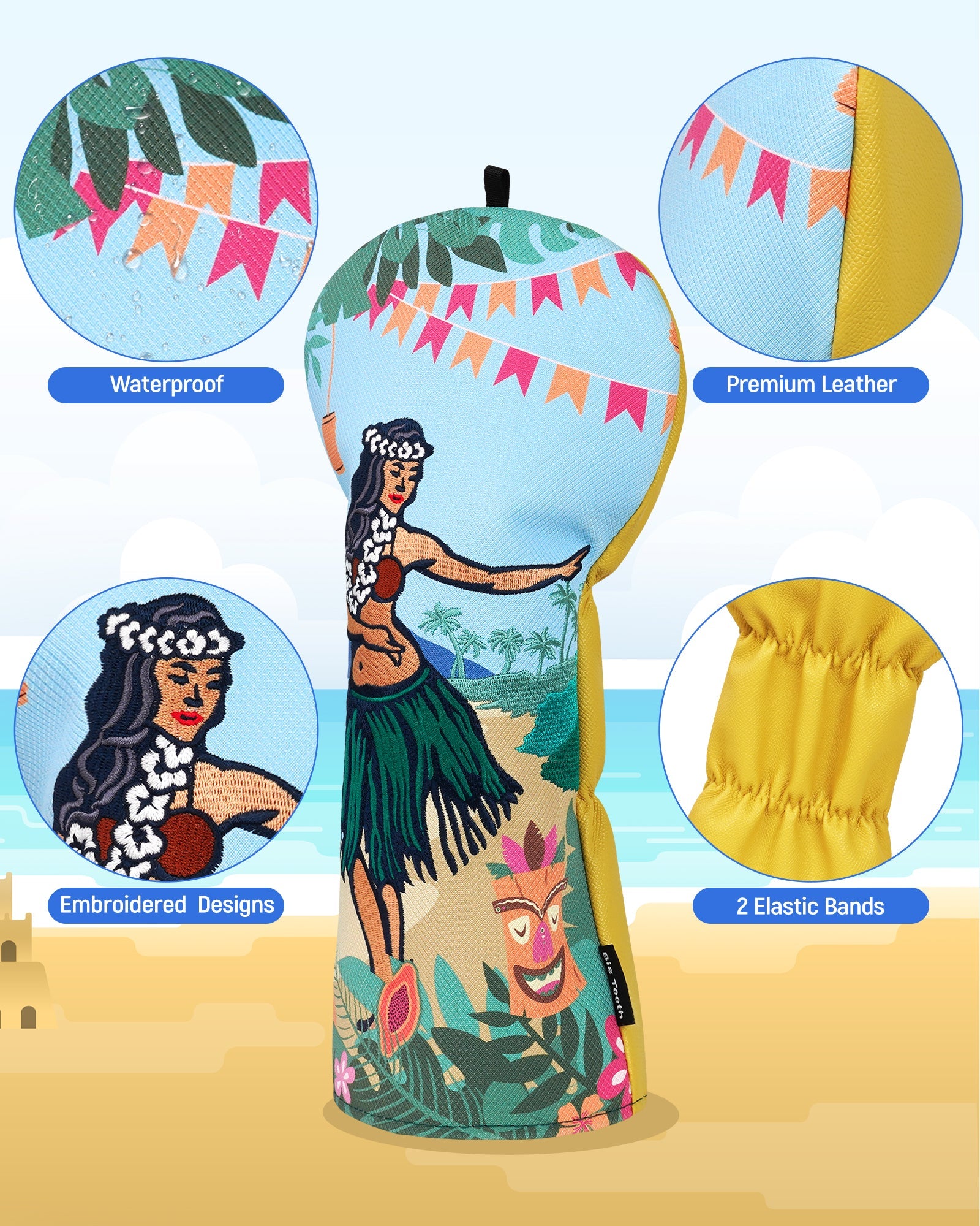 Hawaiian Hula Girl Driver Golf Head Cover