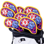 Purple Poker Chips Iron Cover 8PCS(4-9,P,A)