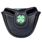 Black Green Luck Leaf Mallet Putter Head Cover