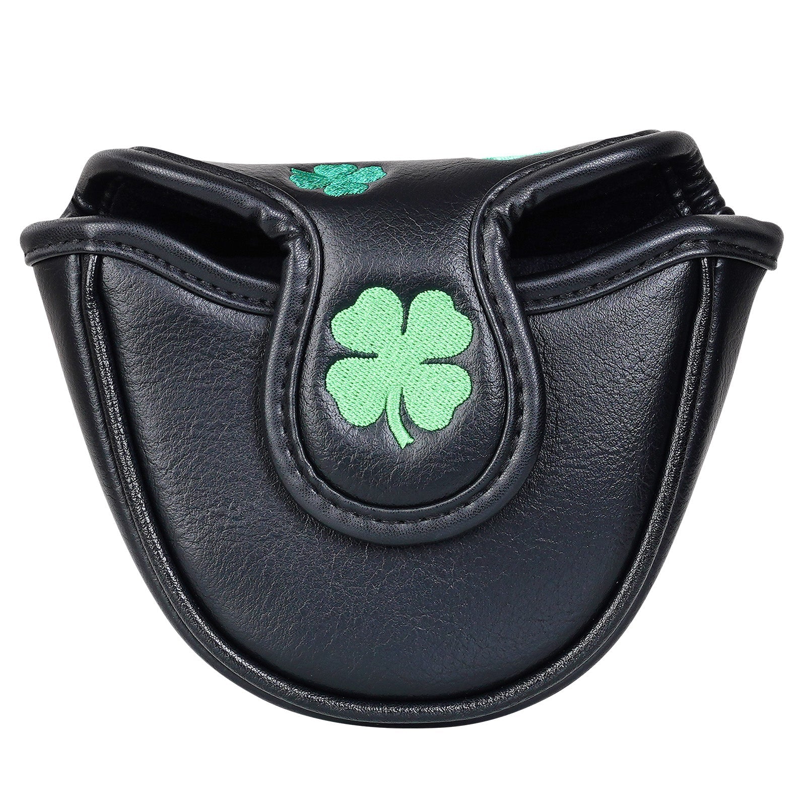 Black Green Luck Leaf Mallet Putter Head Cover