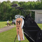 White 19 Hole Driver Head Cover Head Cover Set