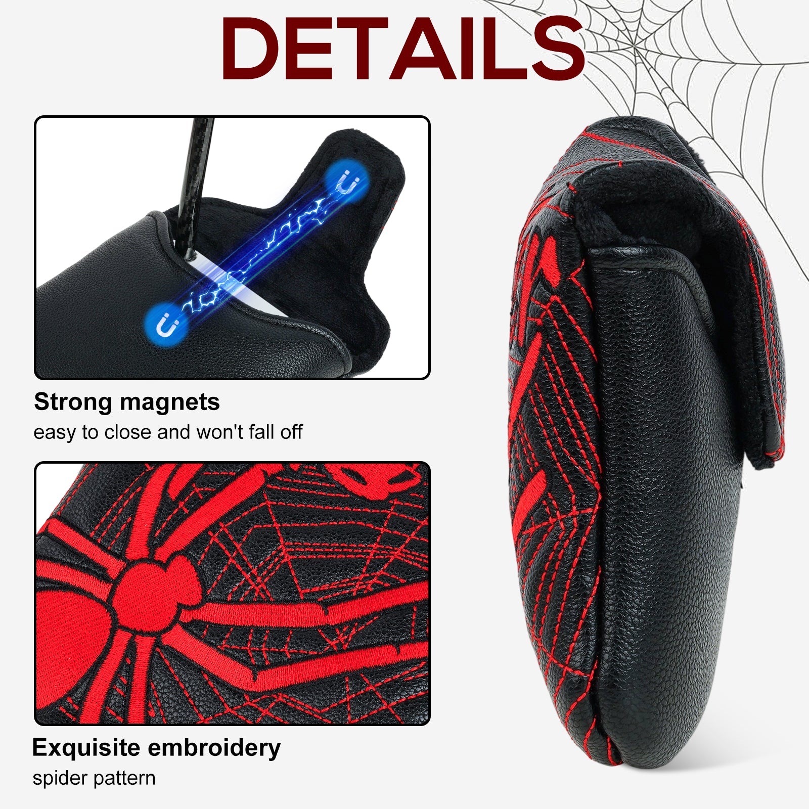 Red Spider Square Putter Golf Head Cover