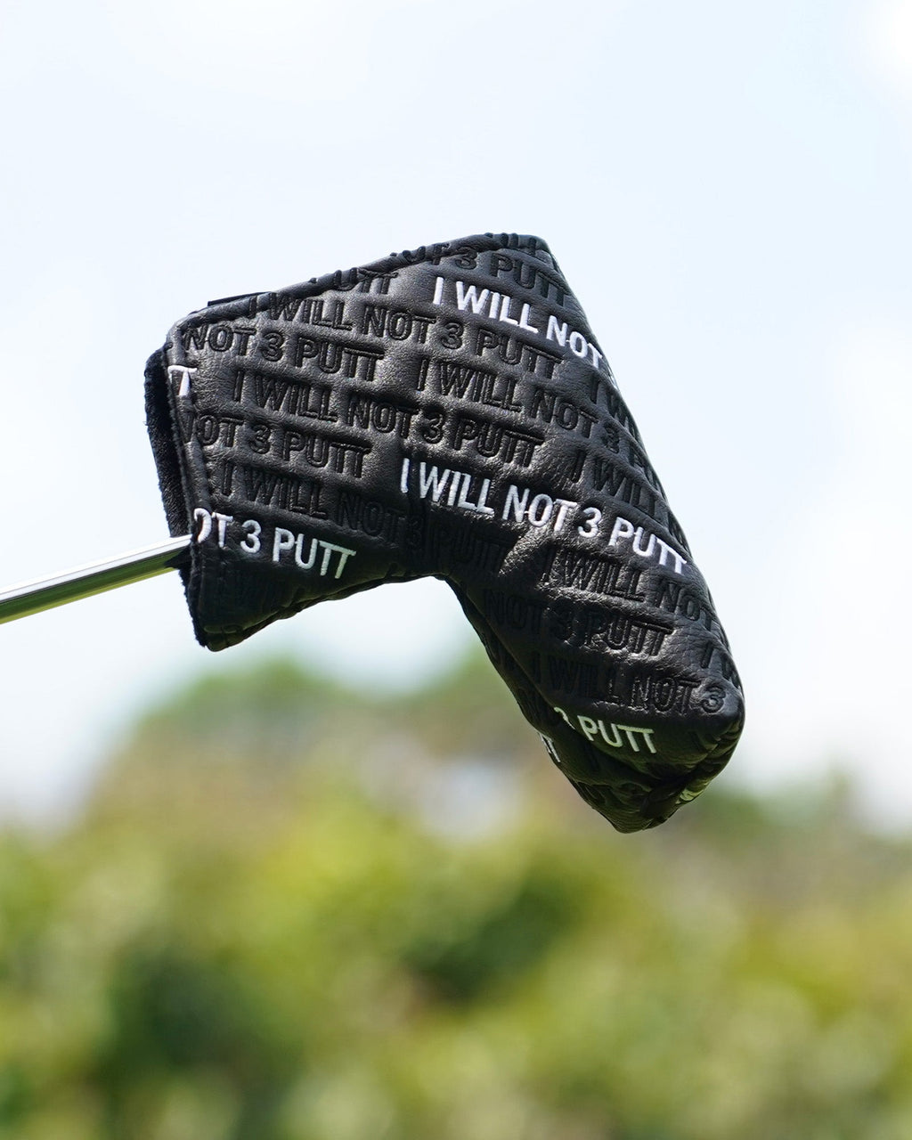 I WILL NOT 3 PUTT Embroidery Golf Putter Cover