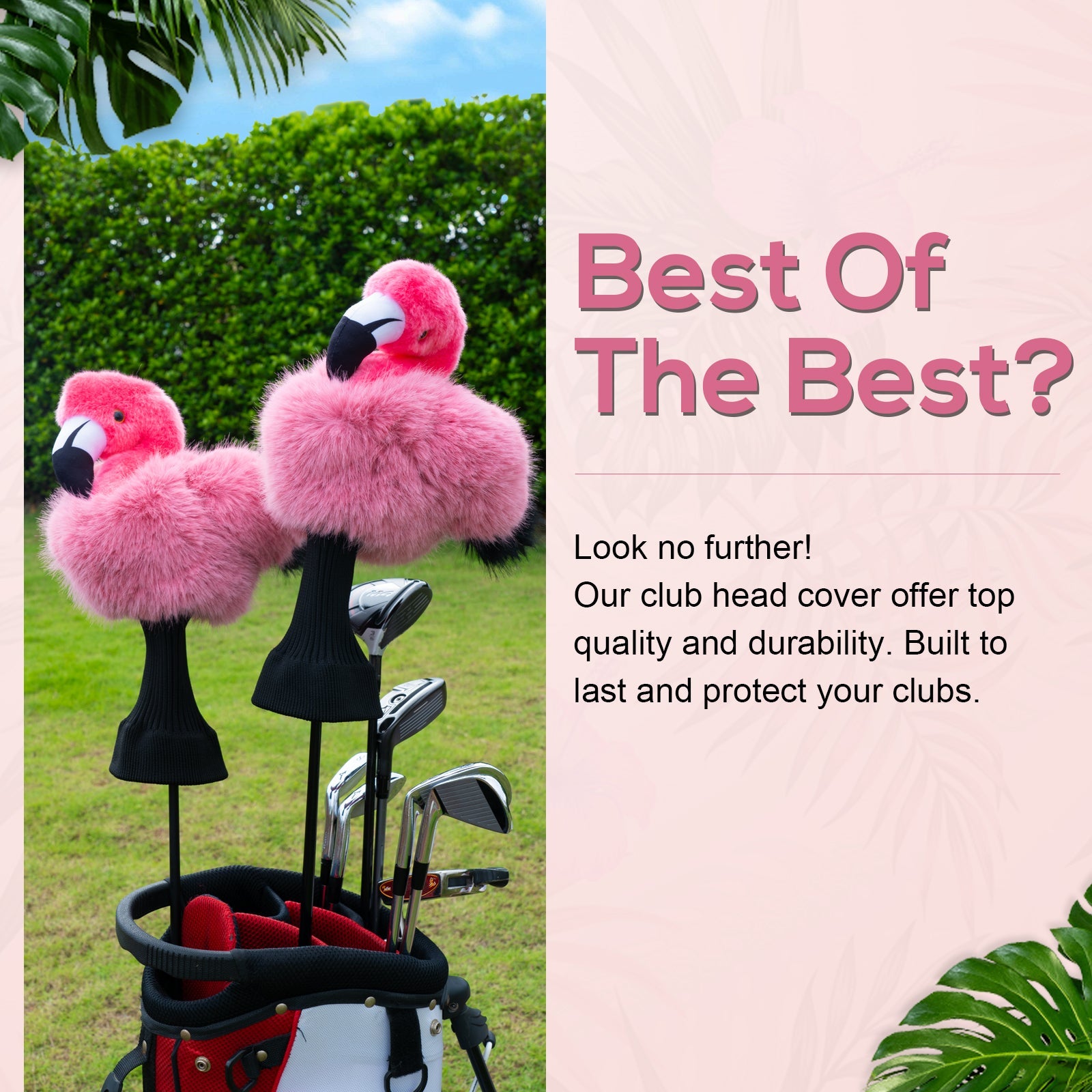 Elegant Flamingo Plush Driver Headcover