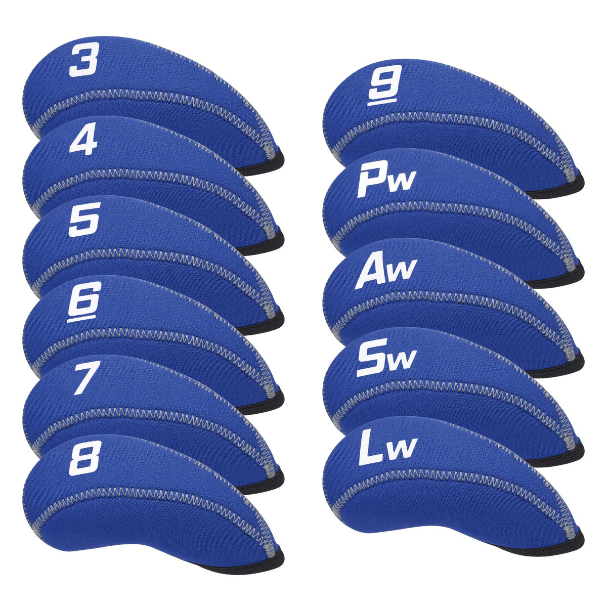 Black Neoprene Iron Covers Set 11pcs（3-9, Pw, Aw, Sw, Lw）
