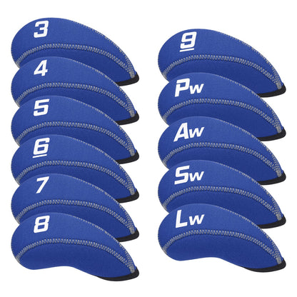 Black Neoprene Iron Covers Set 11pcs（3-9, Pw, Aw, Sw, Lw）