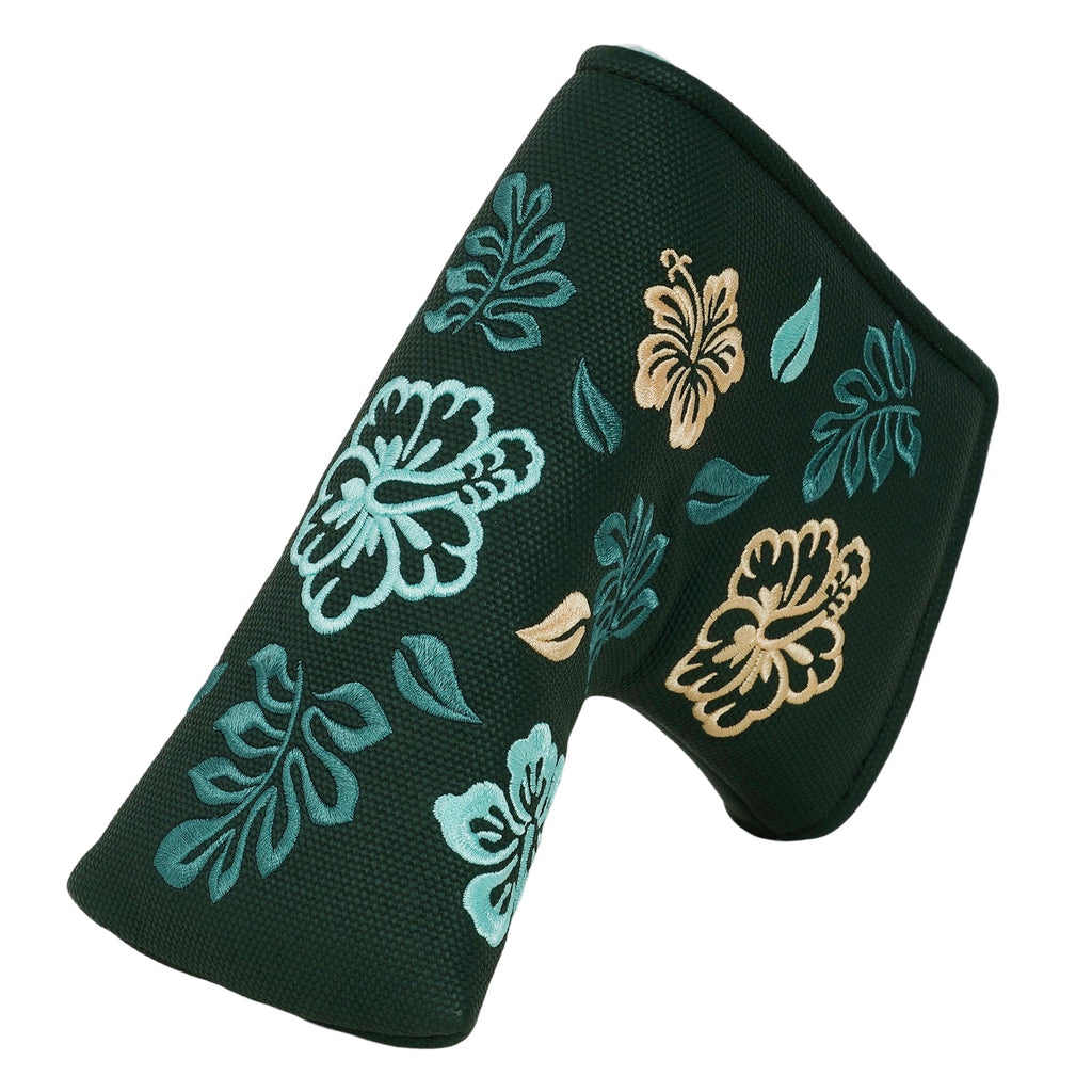 Green Rhododendron Embroidery Golf Putter Cover
