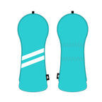 Personalized White Stripes Wood Head Cover With Your Logo And Name