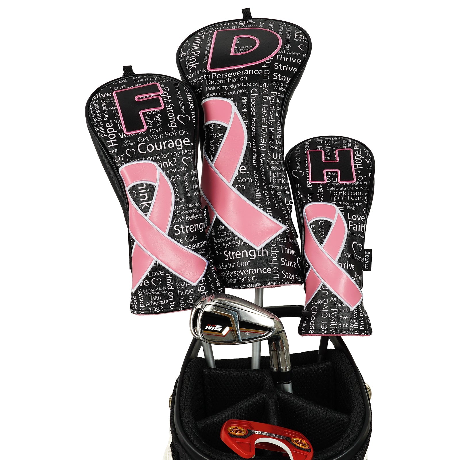 Prevention of Breast Cancer Driver Golf Head Cover