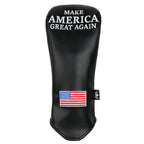 Black Red MAGA Embroidery Three-piece Driver Head Cover