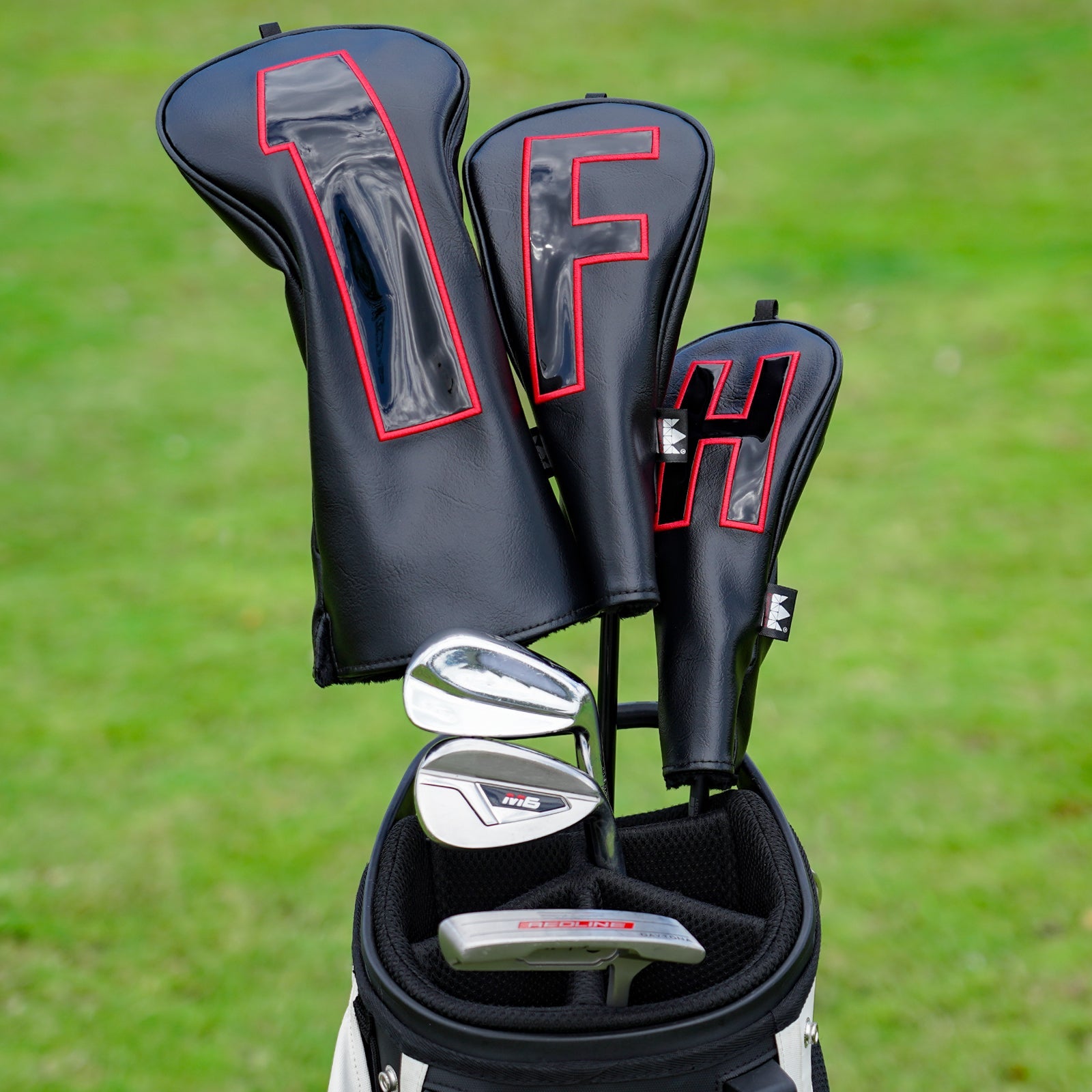 Large Digital Embroidery Three pieces Golf Headcover Set