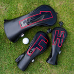 Large Digital Embroidery Three pieces Golf Headcover Set