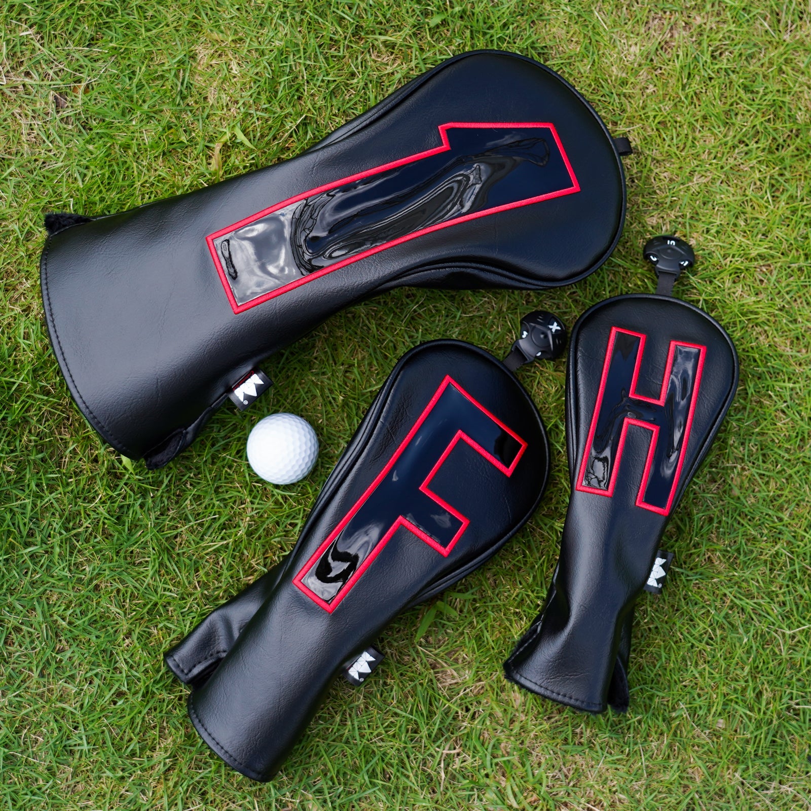 Large Digital Embroidery Three pieces Golf Headcover Set