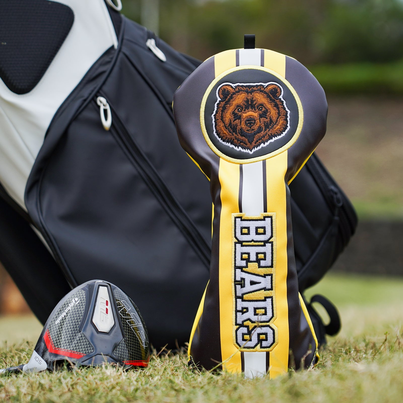 Black Boston Brown Bear Driver Head Cover