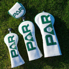White PU PAR Golf Head Cover Set