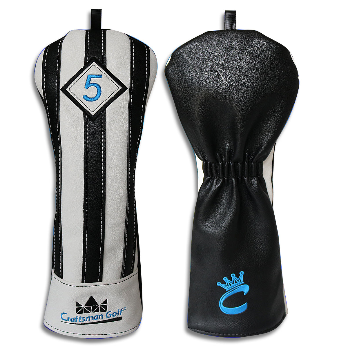 Black Straight Stripes Golf Head Cover Set