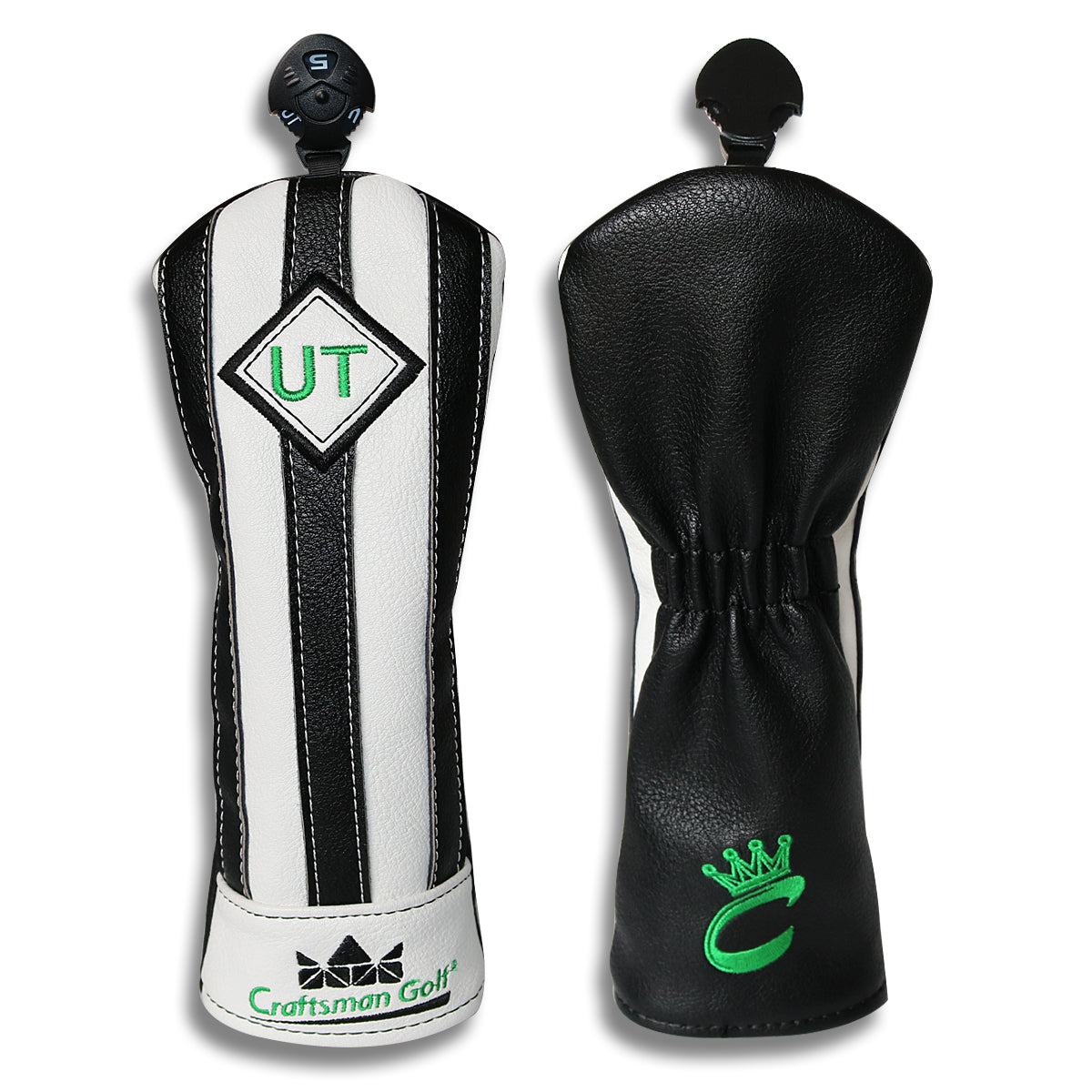 Black Straight Stripes Golf Head Cover Set