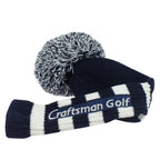 Dark Blue & White Knitted UT Head Cover
