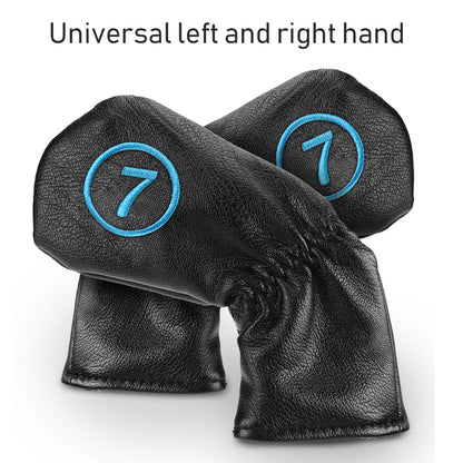 Black PU Blue Stitch Iron Cover 9pcs£¨4-9£¬P,A,S£© Head Cover