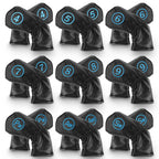 Black PU Blue Stitch Iron Cover 9pcs£¨4-9£¬P,A,S£© Head Cover