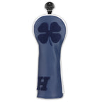 Dark Blue Four Leaf Clover Driver Wood Golf Head Cover Set